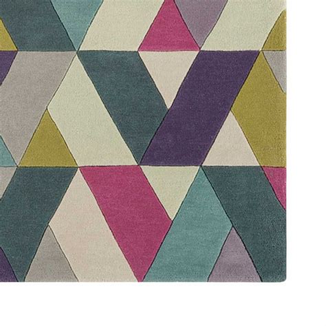 Tapis Moderne Multicolore Avec Motifs Chevrons En Laine Tapis Moderne