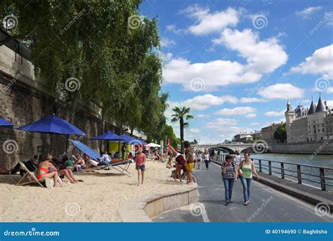 Paris Plages Beaches Editorial Image Image 40194690