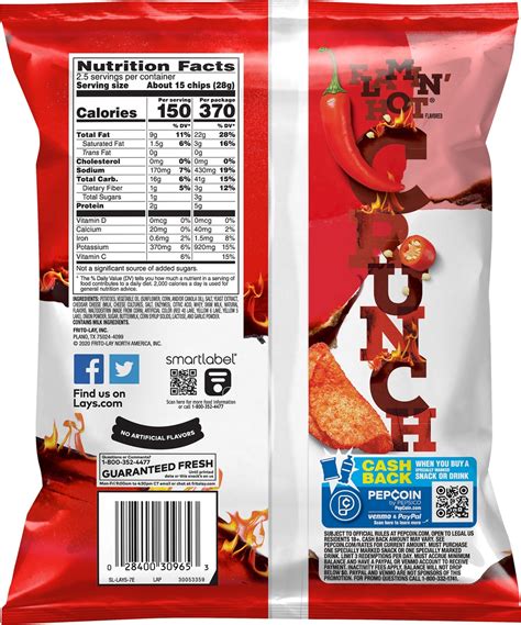 Lay S Kettle Cooked Flamin Hot Flavored Potato Chips 2 5 Oz Shipt
