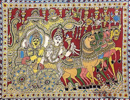 krishna preaching  gita  arjuna   kurukshetra war