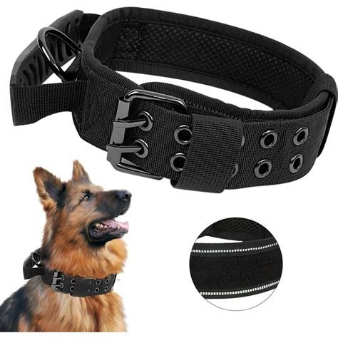 Collier Tactique Am Lior Pour Chien Avec Poign E De Contr Le Collier