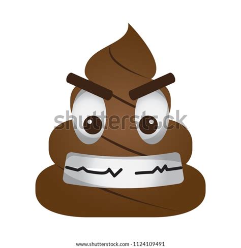 Angry Poop Emoji Stock Vector (Royalty Free) 1124109491 | Shutterstock