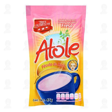 Atole Tres Estrellas Sabor Fresa Gr