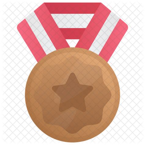 Bronze Medal Icon Download In Flat Style