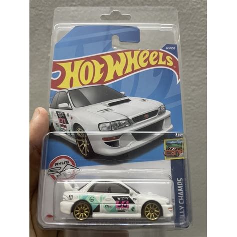 HOT WHEELS RTH 98 SUBARU IMPREZA 22B STi VERSION WITH CARD PROTECTOR RALLY CHAMPS Shopee