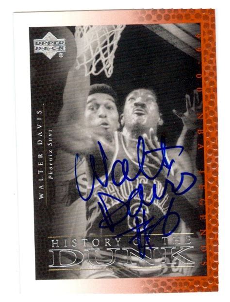 Walter Davis autographed basketball card (Phoenix Suns NBA) 2000 Upper ...