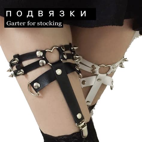 Leg Ring Harness Harajuku Sexy Cress Heart Garter Belts 2015 Rivets