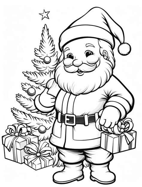 Santa Coloring Pages Hue Therapy Santa Coloring Pages Coloring