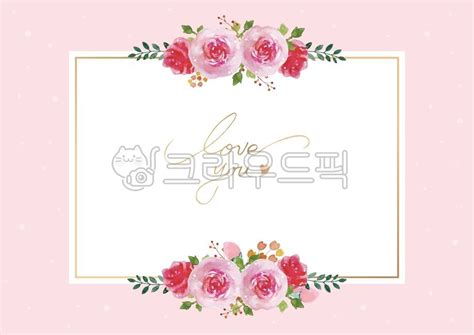 장미 프레임 틀 액자 메모 사진이미지일러스트캘리그라피 Janeja08작가