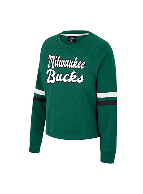 Women's Talent Competition Green Milwaukee Bucks Crewneck Sweatshirt ...