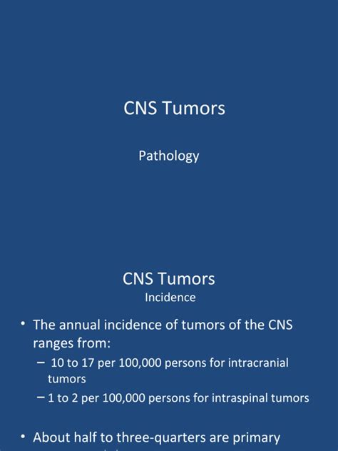 CNS Tumor | PDF | Brain Tumor | Metastasis