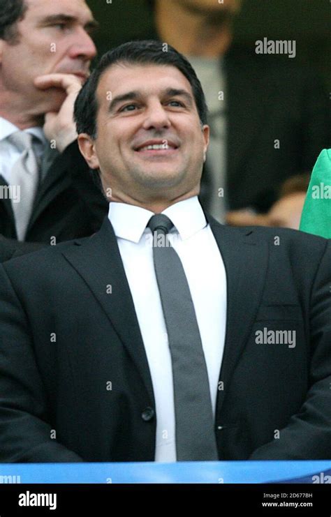 Barcelona president Joan Laporta in the stands Stock Photo - Alamy