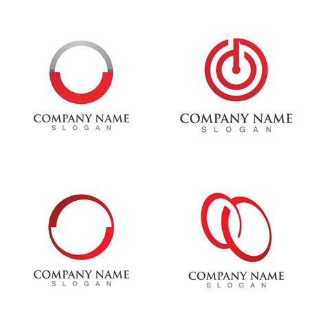 abstract red circle logo vector template 2229296 Vector Art at Vecteezy