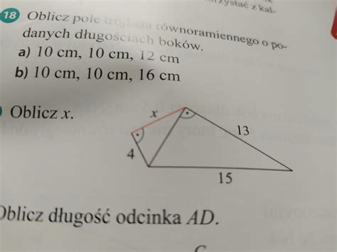 Oblicz X Twierdzenie Pitagorasa Brainly Pl