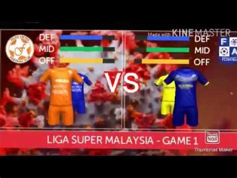 Fts 20 Felda United FC Vs Pulau Pinang FA YouTube