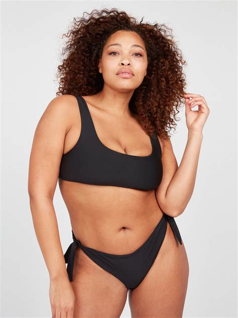 Simply Seamless Scoop Plus Size Bikini Top Black Volcom Us