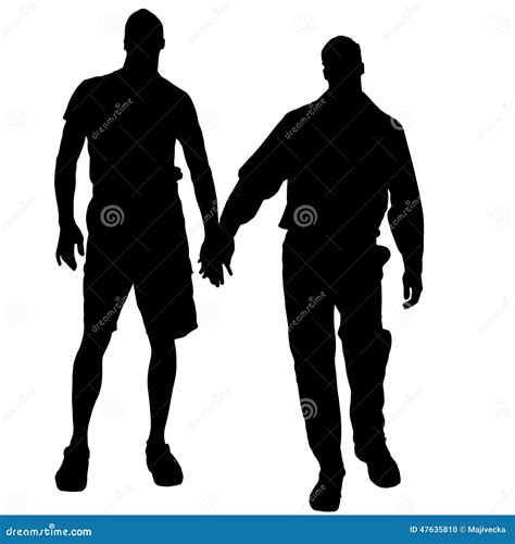 Siluetas Del Vector Del Gay Ilustración del Vector Ilustración de vector manera 47635810