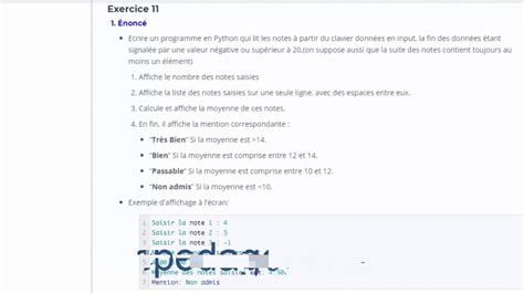 PDF écrire un algorithme permettant de calculer la moyenne de 3 notes