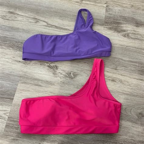 Swim Pack One Shoulder Strap Bikini Tops Poshmark