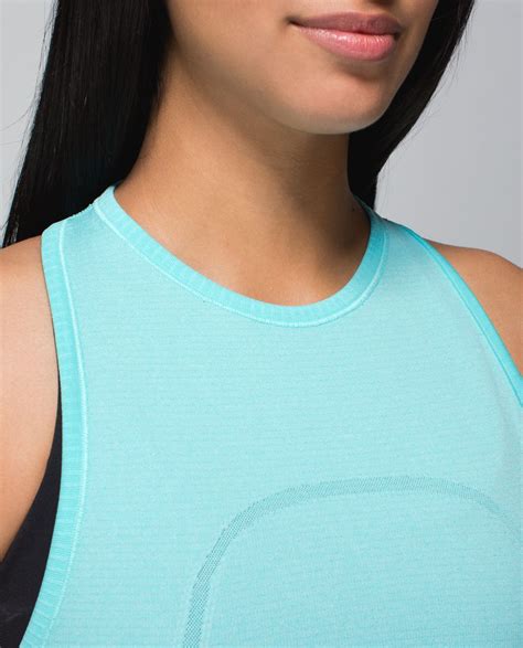 Lululemon Run Swiftly Tech Tank Heathered Angel Blue Lulu Fanatics