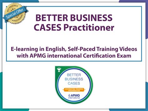 Better Business Cases Practitioner E Learning Self Paced Training