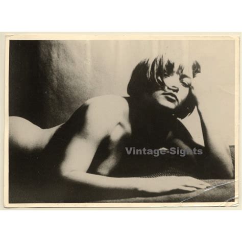 Erotic Study Natural Nude Woman With Bob Vintage Photo S S