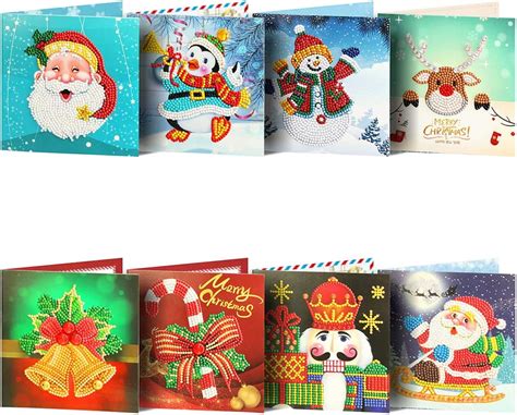 Amazon Yobeyi Packs Diamond Painting Christmas Cards By Numbers