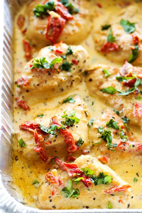 Slow Cooker Creamy Sun Dried Tomato Chicken Chef In Training