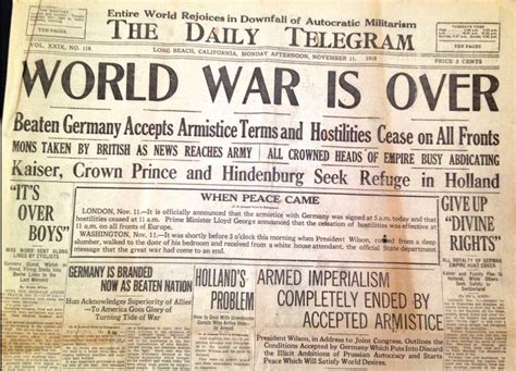 The End of the War - World war one