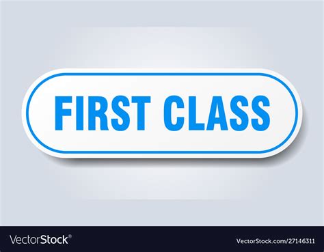 class sign rounded blue sticker royalty  vector