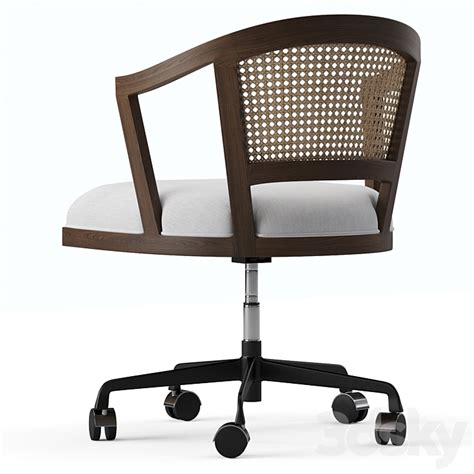 Lisbon Cane Swivel Desk Chair Office Furniture D Model