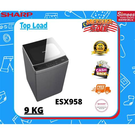 Sharp Kg Fully Auto Top Load Washing Machine Esx Shopee Malaysia