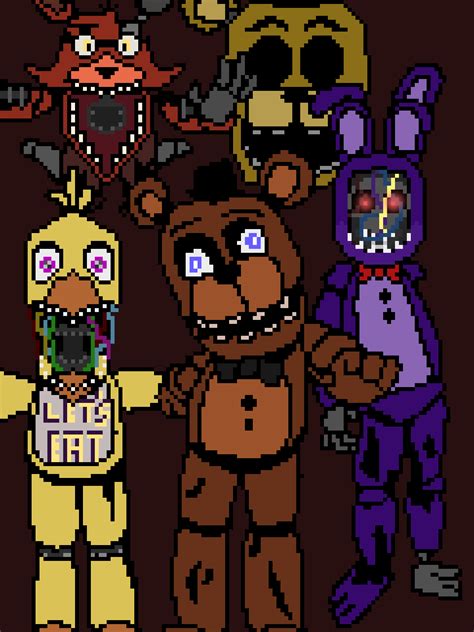 Fnaf 2 withered animatronics. Drawn by me : fivenightsatfreddys