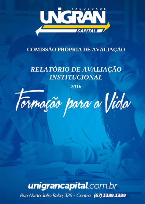 Pdf Relat Rio Deautoavalia O Institucional Comiss O Pr Pria De