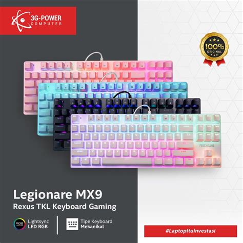 Jual Rexus Legionare MX9 TKL RGB Mechanical Gaming Keyboard Shopee