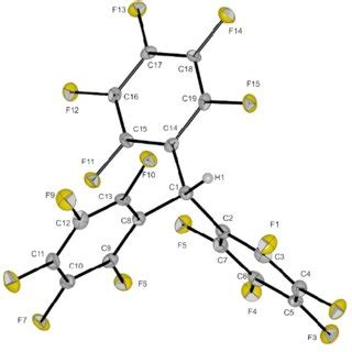 Molecular Structure Of HC C 6 F 5 3 In The Solid State Thermal