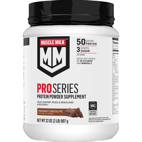 Muscle Milk Pro Series Protein Powder Supplement, Knockout Chocolate, 2 Pound - Walmart.com