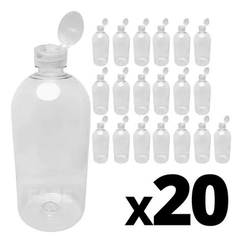 Combo X20 Envase Pet 1 Litro Vacío Plástico Flip Top Shampoo MercadoLibre