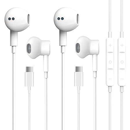 Amazon 2 Pack USB C Headphones Type C In Ear Earbuds With