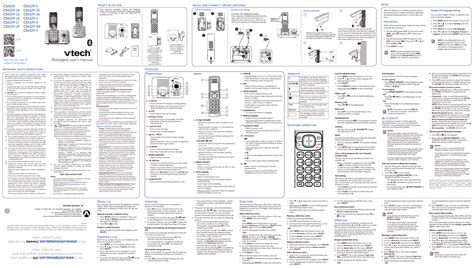 VTech Cordless Phones User Manual and Safety Instructions