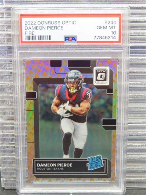 Dameon Pierce 2022 Optic 240 Fire SSP Price Guide Sports Card