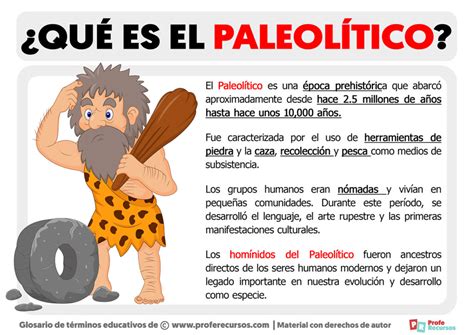O Que É Paleolítico - Qué es el Paleolítico | Definición de Paleolítico