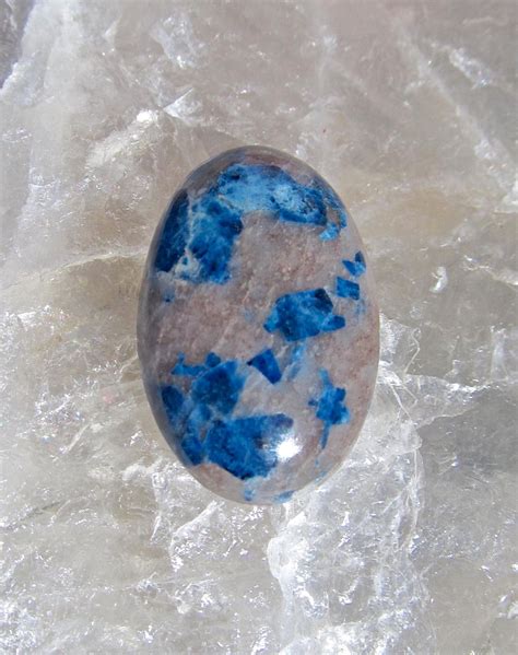 Lazulite In Quartz Cabochon 175 Cts 235mm L X 155mm W Etsy