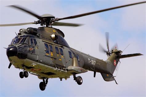 A Rospatiale As Super Puma Wallpaper Military Helicopter Swiss