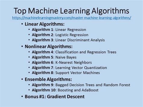 Kirk Borne On Twitter 11 Of The Top MachineLearning Algorithms And