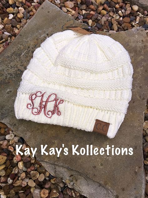 Monogrammed Cc Beanies Cc Beanie Monogram Monogrammed Christmas Ts