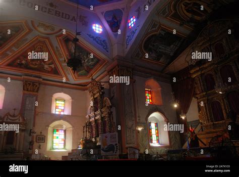 Interior of Baclayon Church, Bohol, Philippines Stock Photo - Alamy