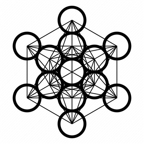 Cube Geometry Metatron Metatrons Cube Sacred Tesseract Icon