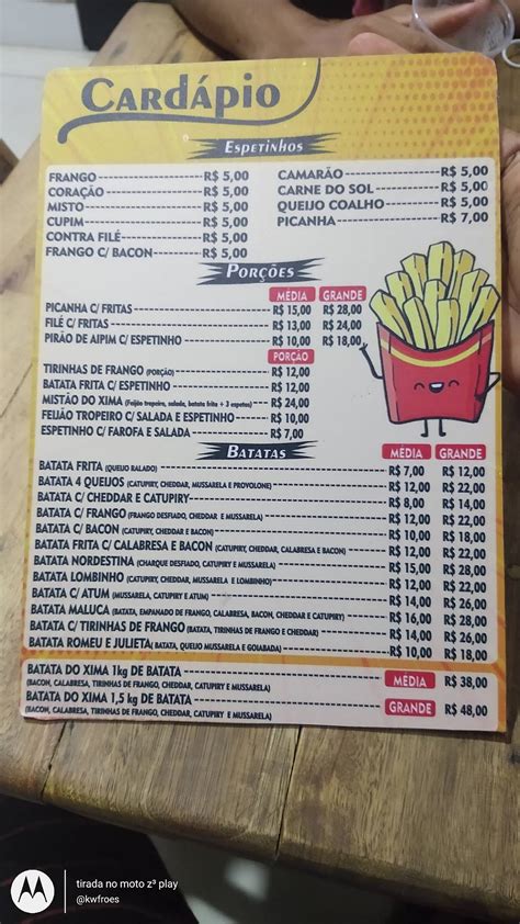 Menu Em Espetto Do Xina Restaurante Salvador