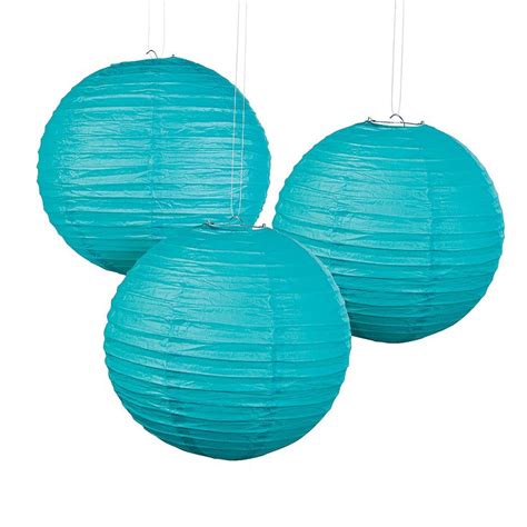 Turquoise Hanging Paper Lanterns | Paper lanterns, Hanging paper ...